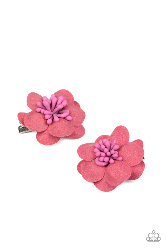 Paparazzi Accessories Look At Her GROW! - Pink - Hair Clip - Pure Elegance by Kym