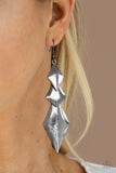 Paparazzi Accessories Danger Ahead Black Earrings - Pure Elegance by Kym