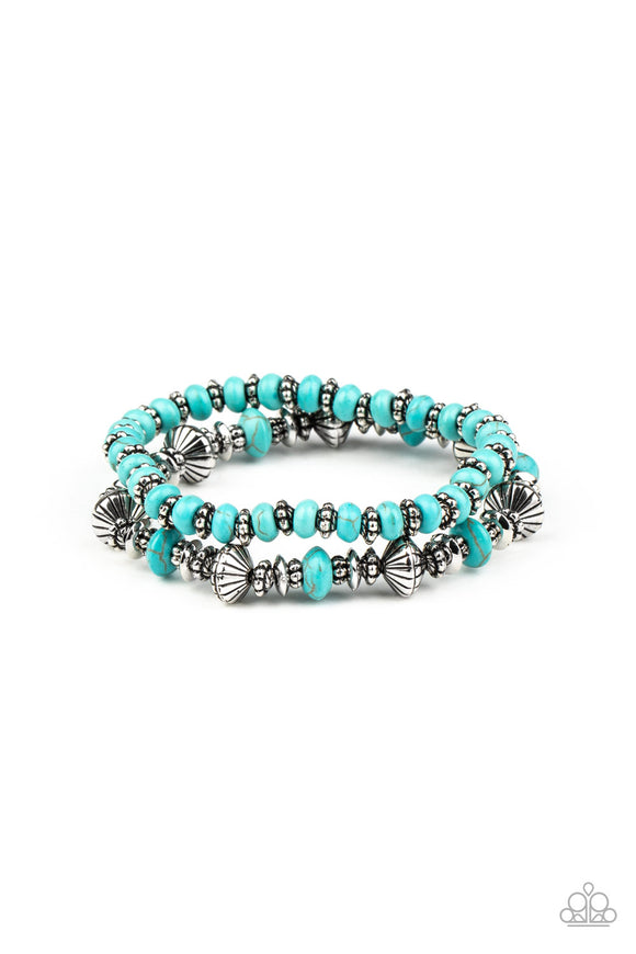 Paparazzi Accessories Cactus Quest - Blue Bracelet - Pure Elegance by Kym