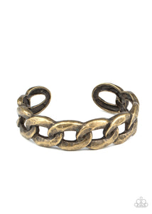 Paparazzi Accessories Living Off The GRIT Brass Bracelet - Pure Elegance by Kym