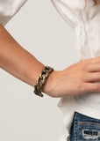 Paparazzi Accessories Living Off The GRIT Brass Bracelet - Pure Elegance by Kym