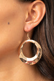 Paparazzi Accessories Fiercely Faceted Gold Earrings - Pure Elegance by Kym