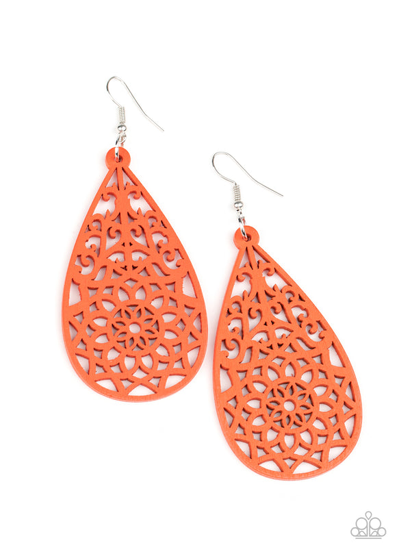 Paparazzi Accessories Seaside Sunsets - Orange Earrings - Pure Elegance by Kym