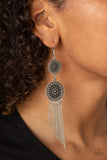 Paparazzi Accessories Medallion Mecca Silver Earring - Pure Elegance by Kym