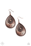 Paparazzi Accessories Rural Muse Copper Earrings - Pure Elegance by Kym