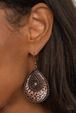 Paparazzi Accessories Rural Muse Copper Earrings - Pure Elegance by Kym