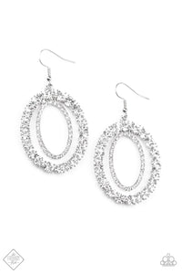 Paparazzi Accessories Deluxe Luxury White Earrings - Pure Elegance by Kym