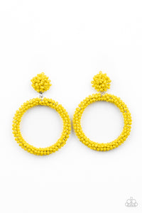 Paparazzi Jewelry Be All You Can BEAD - Yellow Earring - Pure Elegance by Kym