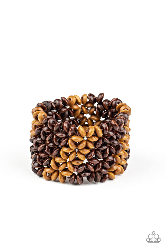 Paparazzi Accessories Island Expression Brown Bracelet - Pure Elegance by Kym