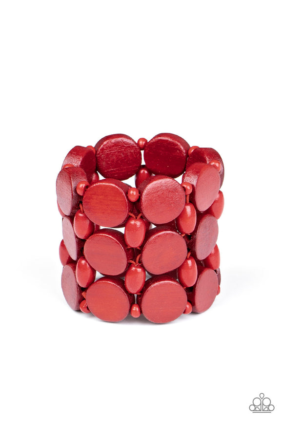 Paparazzi Accessories Cruising Coronado - Red Bracelet - Pure Elegance by Kym