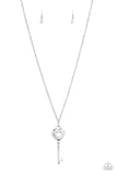 Paparazzi Accessories Unlock Your Heart White Necklace - Pure Elegance by Kym