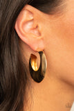 Paparazzi Accessories Chic CRESCENTO Gold Hoop Earrings - Pure Elegance by Kym