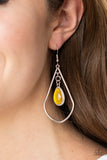 Paparazzi Accessories Ethereal Elegance Yellow Earrings - Pure Elegance by Kym
