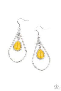 Paparazzi Accessories Ethereal Elegance Yellow Earrings - Pure Elegance by Kym