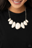 Paparazzi Accessories Primitive White Necklace - Pure Elegance by Kym
