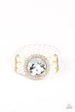 Paparazzi Accessories Speechless Sparkle Gold Bracelet - Pure Elegance by Kym