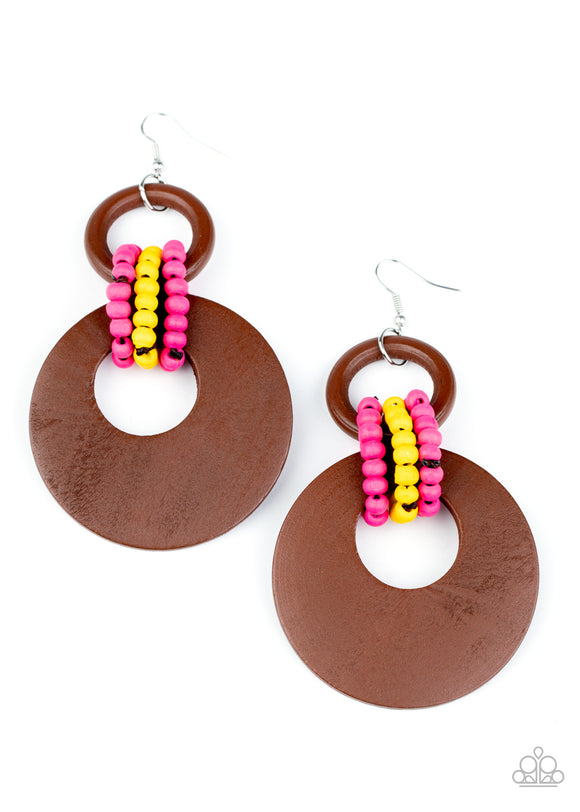 Paparazzi Accessories Beach Day Drama - Multi Earring - Pure Elegance by Kym