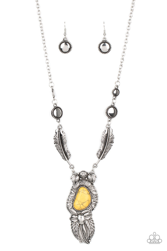 Paparazzi Accessories Ruler of The Roost Yellow Necklace - Pure Elegance by Kym