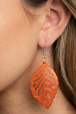 Paparazzi Accessories LEAF Em Hanging - Orange Earring - Pure Elegance by Kym