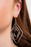 Paparazzi Accessories Retro Resplendence Silver Earring - Pure Elegance by Kym
