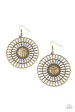 Paparazzi Accessories Rustic Groves Brass Earrings - Pure Elegance by Kym
