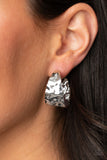 Paparazzi Accessories Put Your Best Face Forward - Silver Earrings - Pure Elegance by Kym