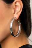 Paparazzi Accessories Kick Em To The CURVE Silver Earring - Pure Elegance by Kym