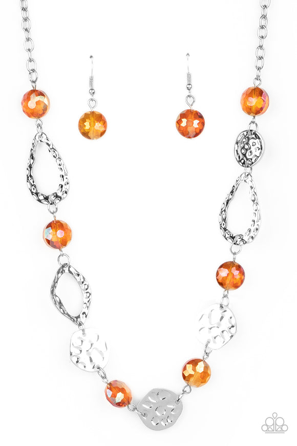 Paparazzi Accessories High Fashion Fashionista Orange Necklace - Pure Elegance by Kym