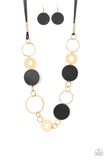 Paparazzi Accessories Sooner or LEATHER - Black Necklace - Pure Elegance by Kym