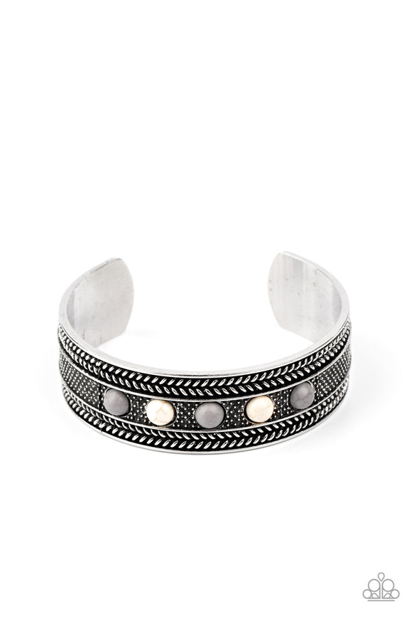 Paparazzi Accessories Quarry Quake - Silver Bracelet - Pure Elegance by Kym