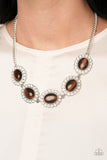 Paparazzi Accessories A DIVA-ttitude Adjustment Brown Necklace - Pure Elegance by Kym