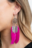 Paparazzi Accessories In Your Wildest DREAM-CATCHERS Pink Earrings - Pure Elegance by Kym