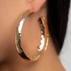 Paparazzi Accessories Check Out These Curves Gold Hoop Earrings - Pure Elegance by Kym