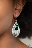 Paparazzi Accessories Garden Magic Green Earring - Pure Elegance by Kym