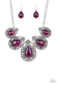 Paparazzi Accessories Opal Auras Purple Necklace - Pure Elegance by Kym
