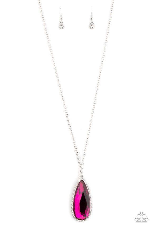 Paparazzi Accessories Watch Out For REIGN Pink Necklace - Pure Elegance by Kym