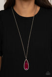 Paparazzi Accessories Watch Out For REIGN Pink Necklace - Pure Elegance by Kym