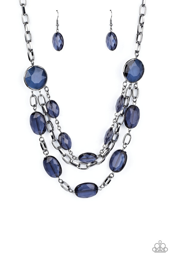 Paparazzi Accessories I Need a GLOW-cation Blue Necklace - Pure Elegance by Kym