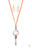 Paparazzi Accessories Tranquil Artisan - Orange Necklace - Pure Elegance by Kym