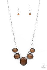 Paparazzi Accessories One Can Only GLEAM Brown Necklace - Pure Elegance by Kym