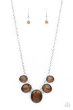 Paparazzi Accessories One Can Only GLEAM Brown Necklace - Pure Elegance by Kym