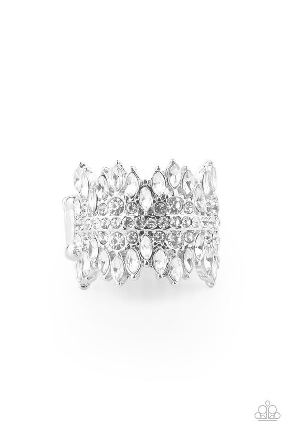 Paparazzi Accessories Cosmic Confetti White Ring - Pure Elegance by Kym