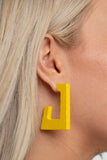 Paparazzi Accessories The Girl Next OUTDOOR Yellow Earring - Pure Elegance by Kym