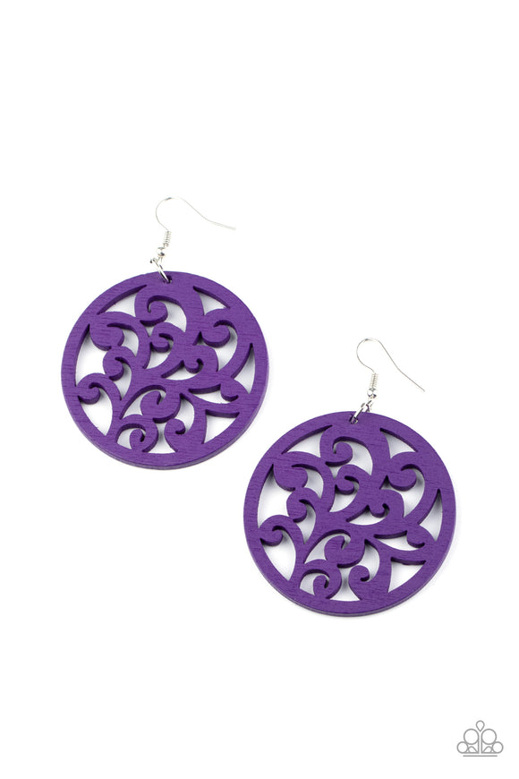 Paparazzi Accessories Fresh Off The Vine - Purple Earrings - Pure Elegance by Kym