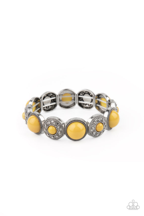 Paparazzi Accessories Garden Flair Yellow Bracelet - Pure Elegance by Kym