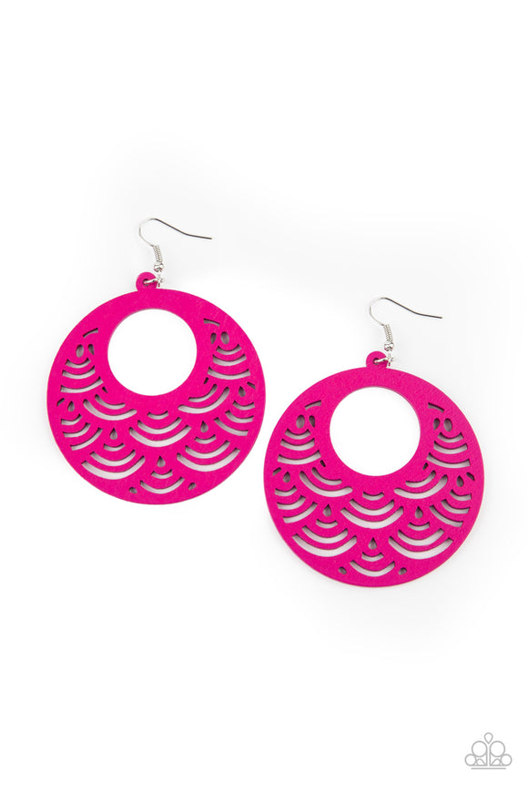 Paparazzi Accessories SEA Le Vie!  Pink Earring - Pure Elegance by Kym