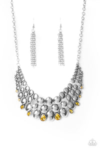 Paparazzi Jewelry Powerhouse Party - Yellow Necklace - Pure Elegance by Kym