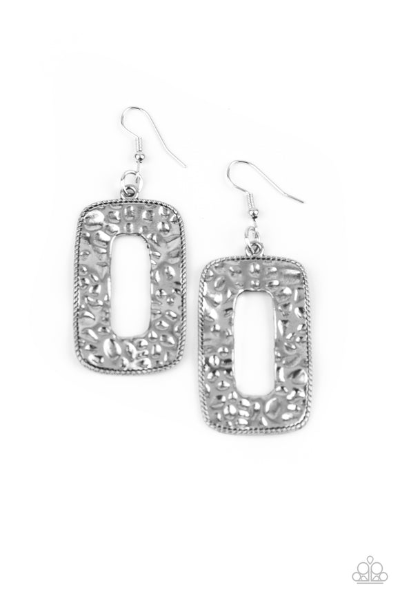 Paparazzi Accessories Primal Elements Silver Earring - Pure Elegance by Kym
