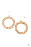 Paparazzi Accessories PRIMAL Meridian - Gold Earrings - Pure Elegance by Kym