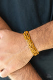 Paparazzi Accessories Too Close To HOMESPUN - Yellow Bracelet - Pure Elegance by Kym